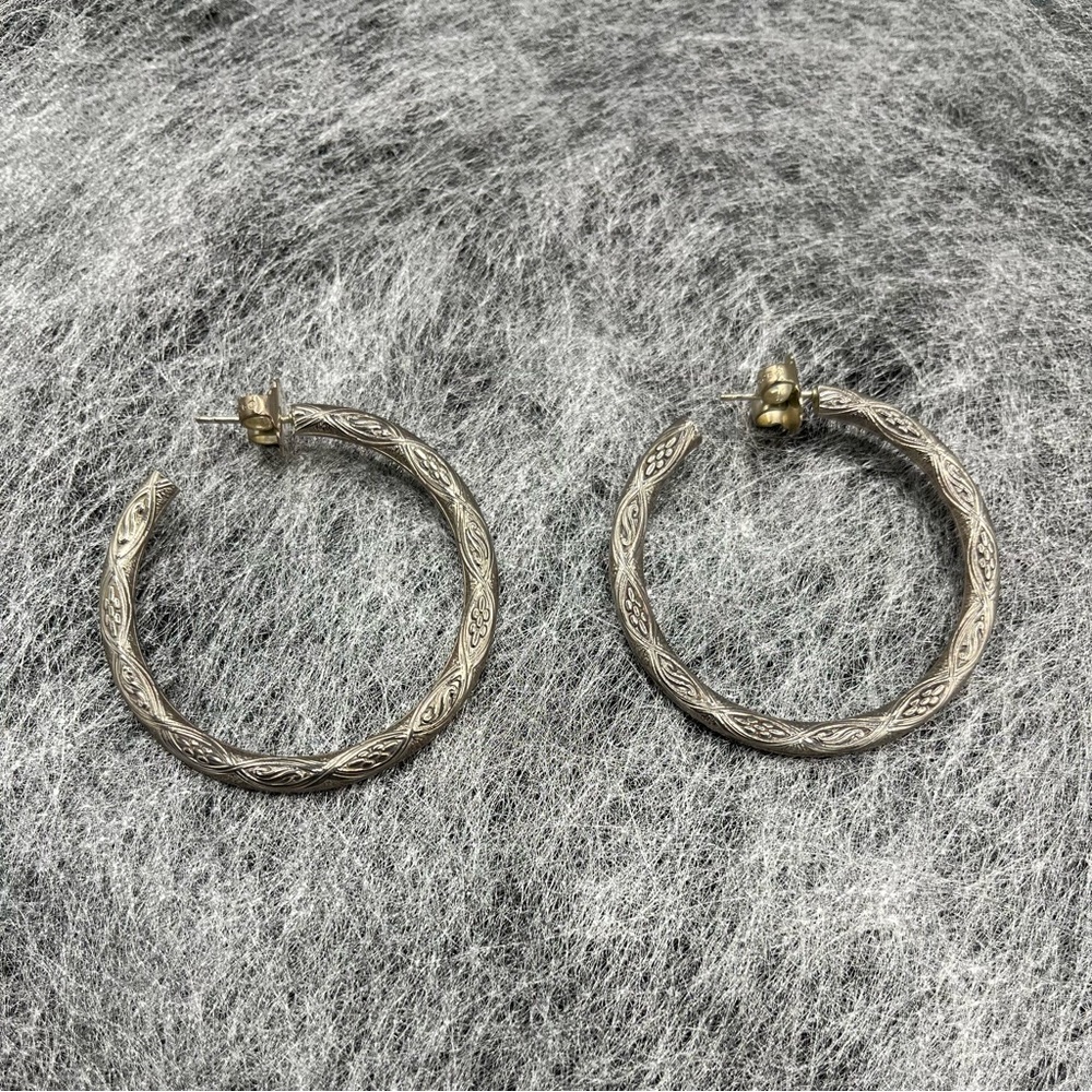 Stephen Dweck Sterling Hoop Earrings